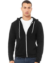 Unisex Sponge Fleece Full-Zip Hoodie Sweatshirt - 3739